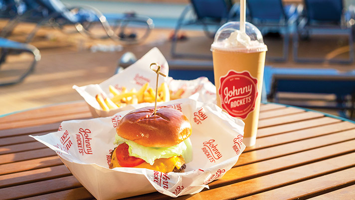 Indulge in a delicious American diner-style meal at Johnny Rockets.