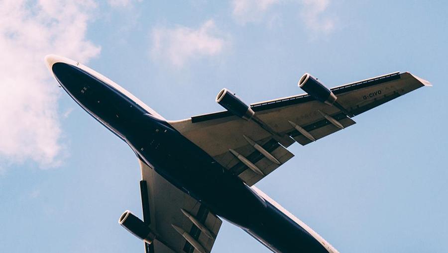 Airplane flying.