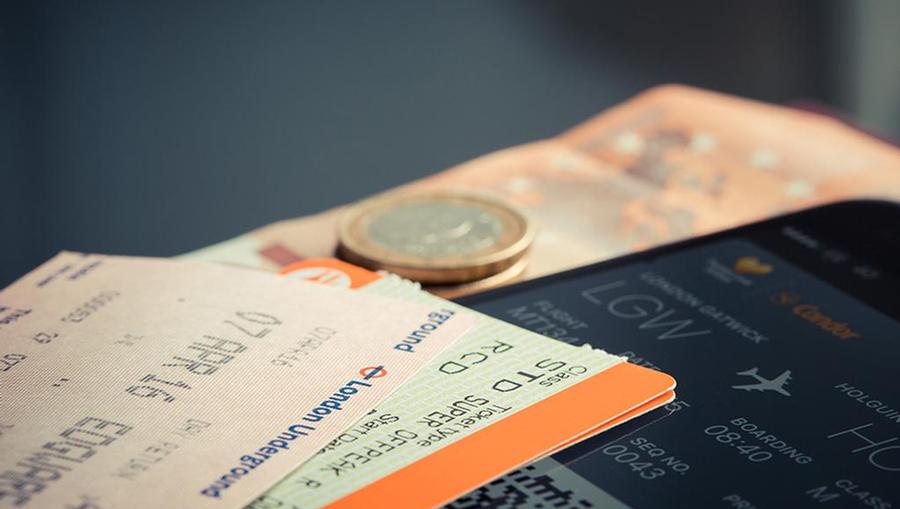 Travel documents and passport.